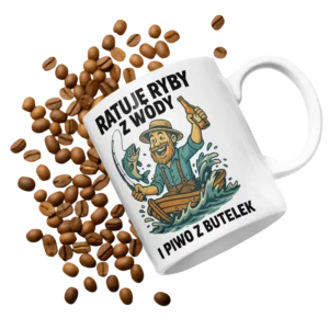Kubek Ratuję Ryby z Wody i Piwo z Butelek