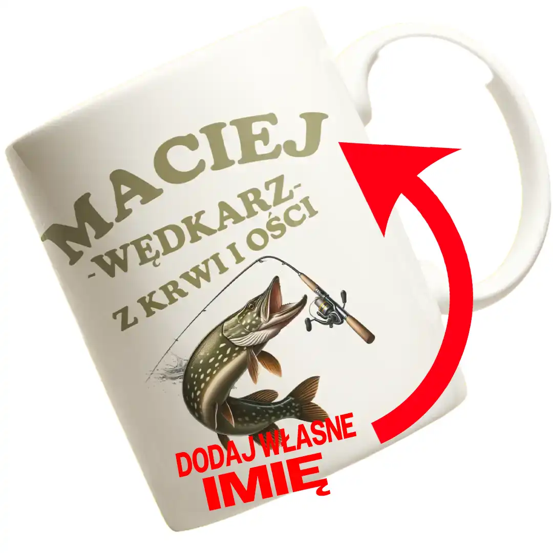 KUBEK DLA WĘDKARZA Z IMIENIEM
