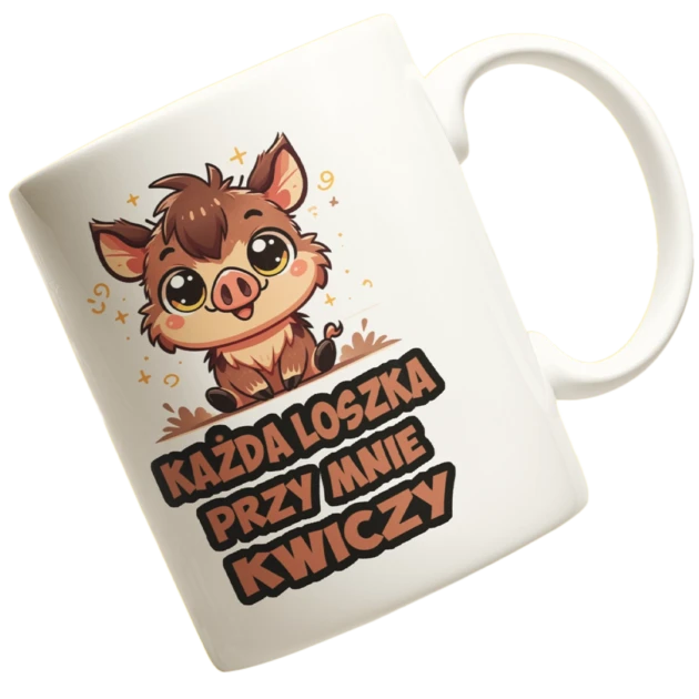 KUBEK KAŻDA LOSZKA PRZY MNIE KWICZY