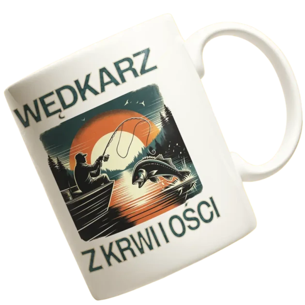 KUBEK WĘDKARZ Z KRWI I OŚCI