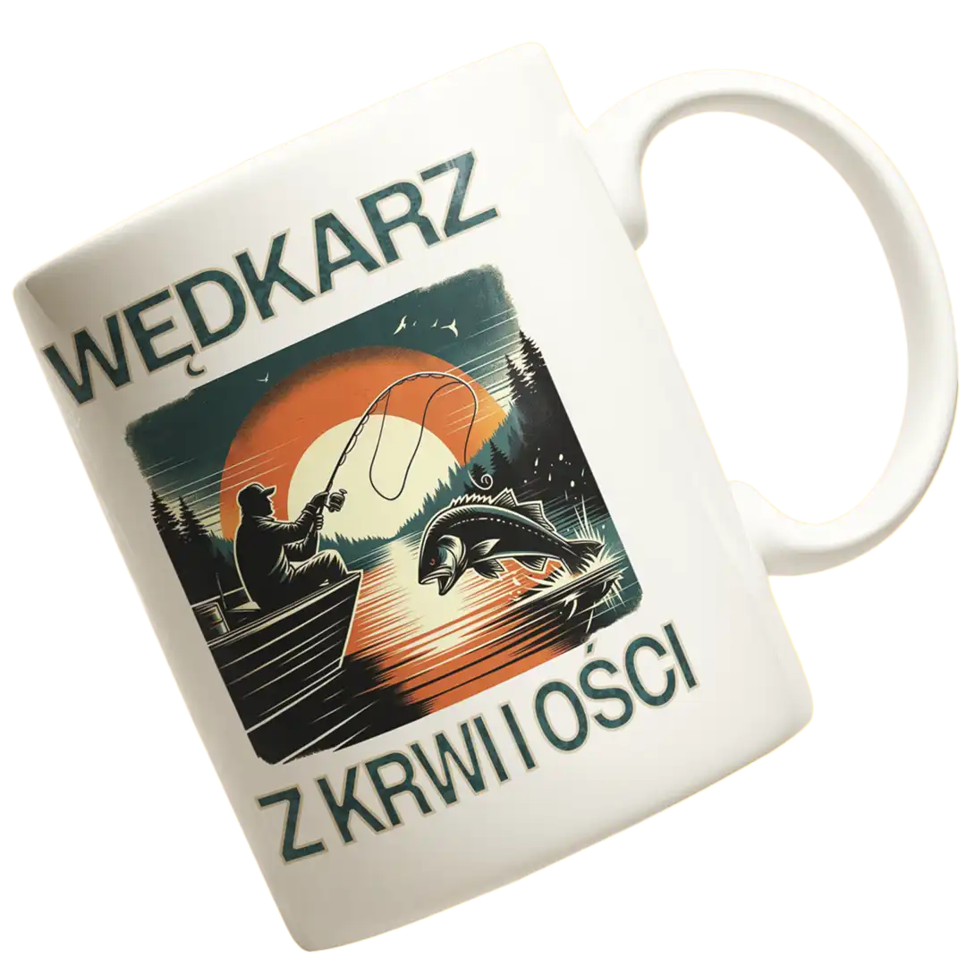 KUBEK WĘDKARZ Z KRWI I OŚCI