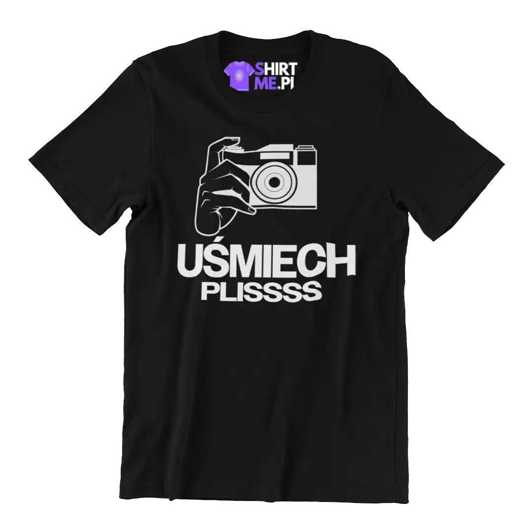 KOSZULAK uśmiech plisss dla fotografa