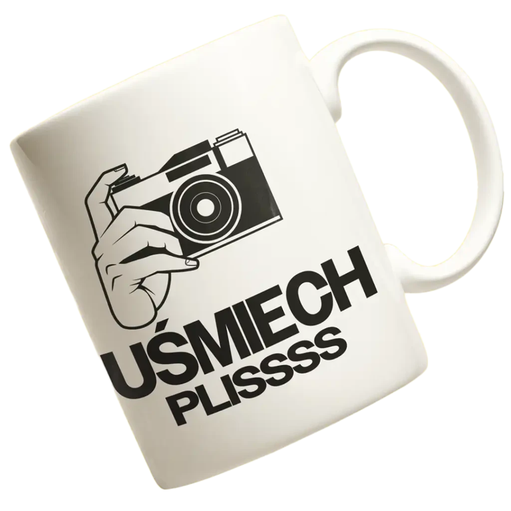 KUBEK UŚMIECH PLISS DLA FOTOGRAFA