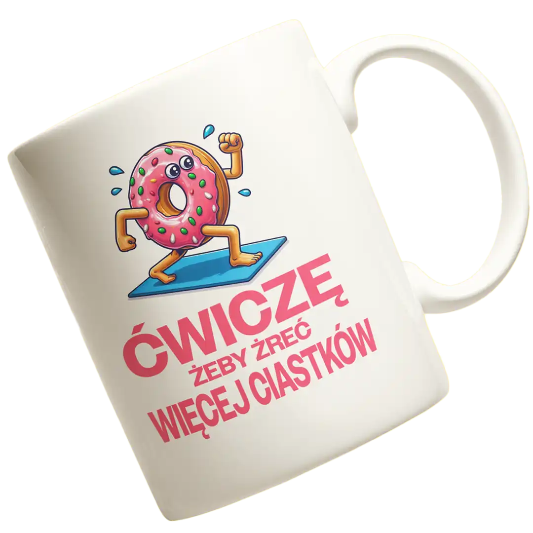 Kubek ćwiczę aby żreć więcej ciastków