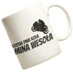 Kubek szosa dwa koła mina wesoła
