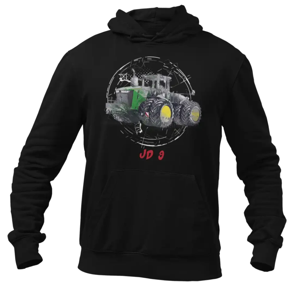 Bluza dla rolnika „JD seria 9″+ możliwy własny napis/nazwa gospodarstwa/imię na plecach za dopłatą. By dodać własny napis wpisz go w polu wyżej i zaznacz opcję własny napis na plecach na tak 🙂. Ta bluza jest idealnym prezentem dla posiadacza ciągnika John Deere seria 9 Podoba ci się ten wzór? Mamy jeszcze koszulki oraz kubki!