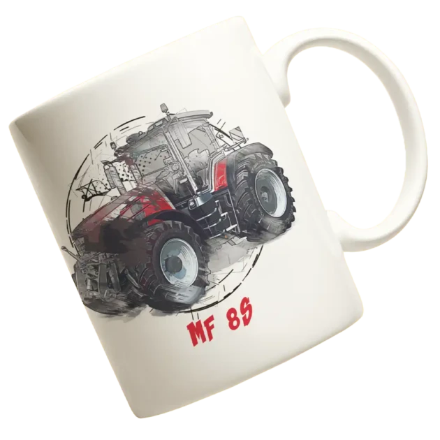 kubek Kubek dla fana marki massey ferguson serii 8s, kubek mf 8s o pojemności 330 ml idealny kubek dla rolnika! Ten kubek jest idealnym prezentem dla posiadacza ciągnika massey ferguson 8s.205, massey ferguson 8s.225, massey ferguson 8s.245, massey ferguson 8s.265, massey ferguson 8s.285, massey ferguson 8s.305 Nasze Kubki są najwyższej klasy A, posiadają nadruki odporne na mycie w zmywarkach! Nadruki są bardzo wyraziste nawet po tysiącach myć w zmywarce, nie tracą swoich właściwości dzięki zaawansowanej technologii zdobienia. Podoba ci się ten wzór? Mamy jeszcze bluzy oraz koszulki!