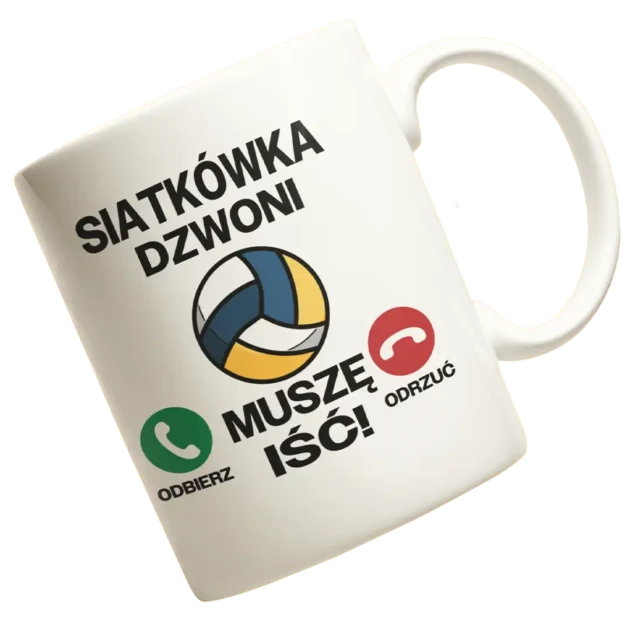 kubek siatkówka dzwoni muszę iść