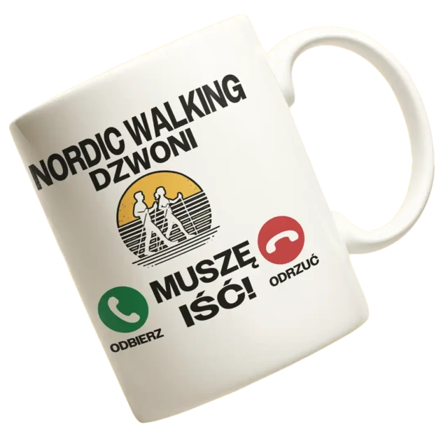 kubek nordic walking dzwoni muszę iść