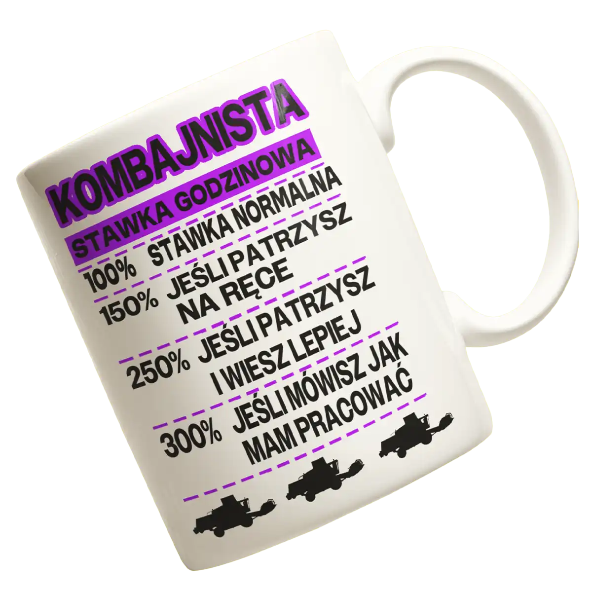 KUBEK DLA KOMBAJNISTY- STAWKA GODZINOWA