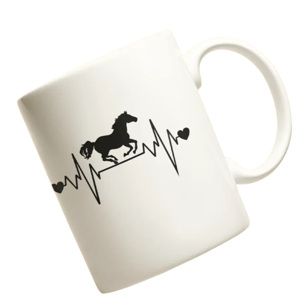 Kubek z koniami linia życia