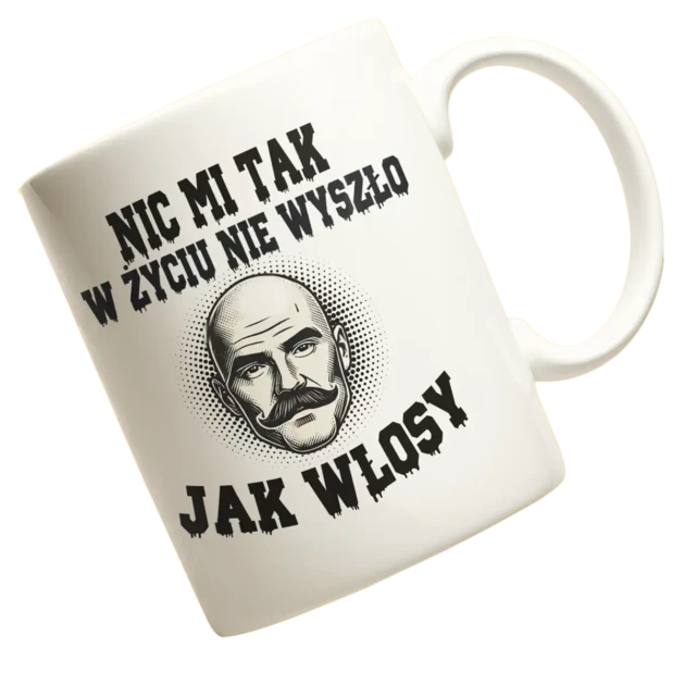 Śmieszny kubek dla łysego