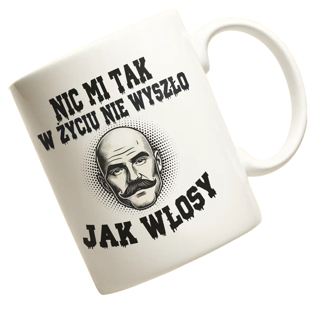 Śmieszny kubek dla łysego