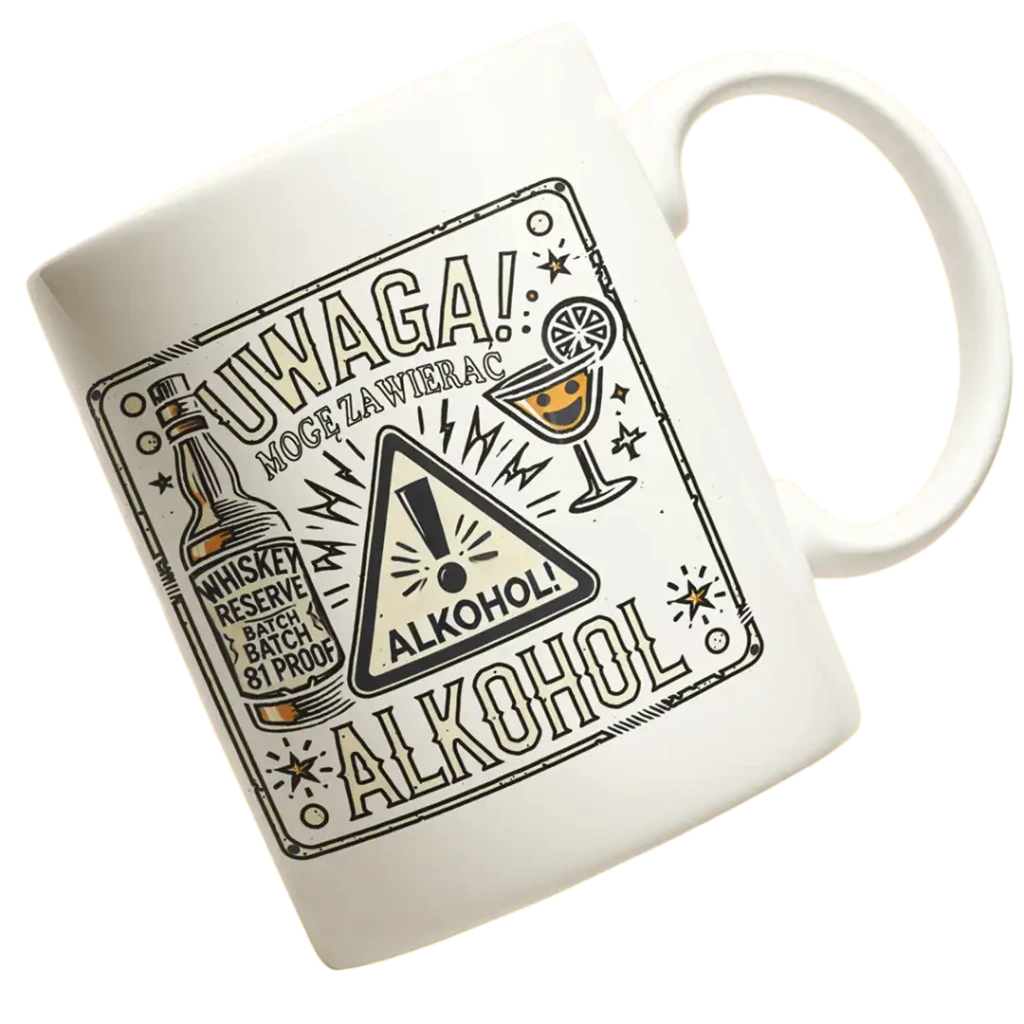Śmieszny kubek dla alkoholilka