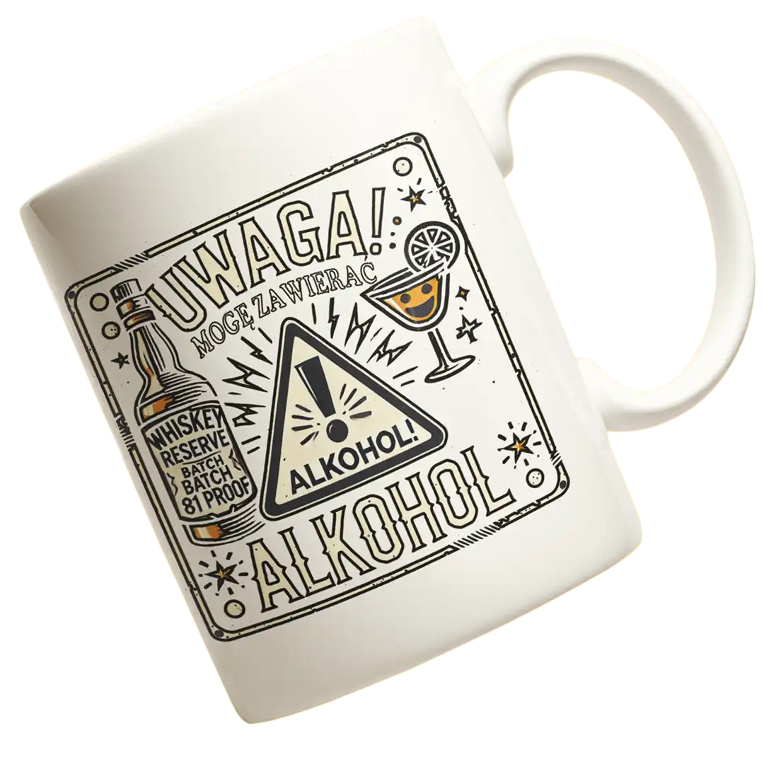 Śmieszny kubek dla alkoholilka