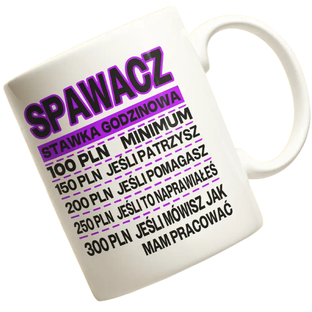 Kubek dla spawacza- stawka godzinowa