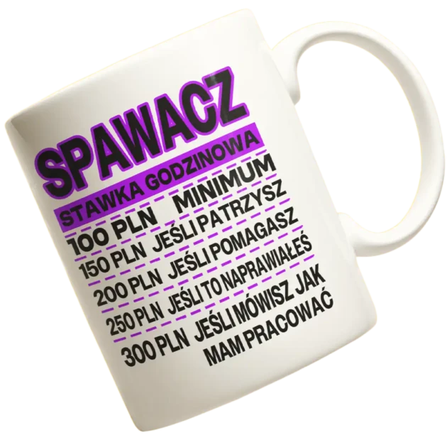 Kubek dla spawacza- stawka godzinowa