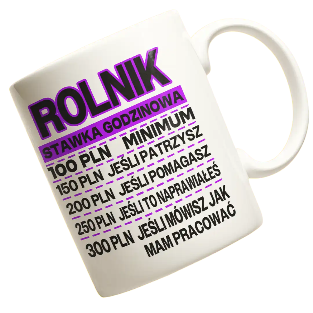 Kubek stawka godzinowa dla rolnika