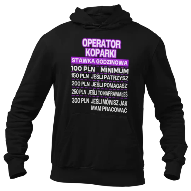 bluza dla operatora koparki-stawka godzinowa