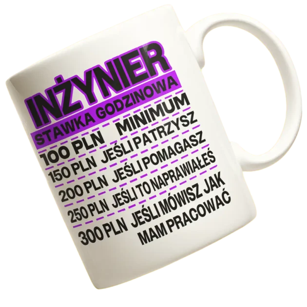 Kubek inżynier stawka godzinowa
