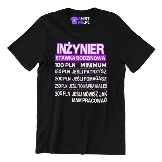 Koszulka inżynier stawka godzinowa