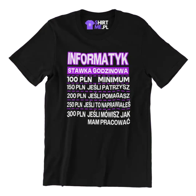 Koszulka informatyk stawka godzinowa