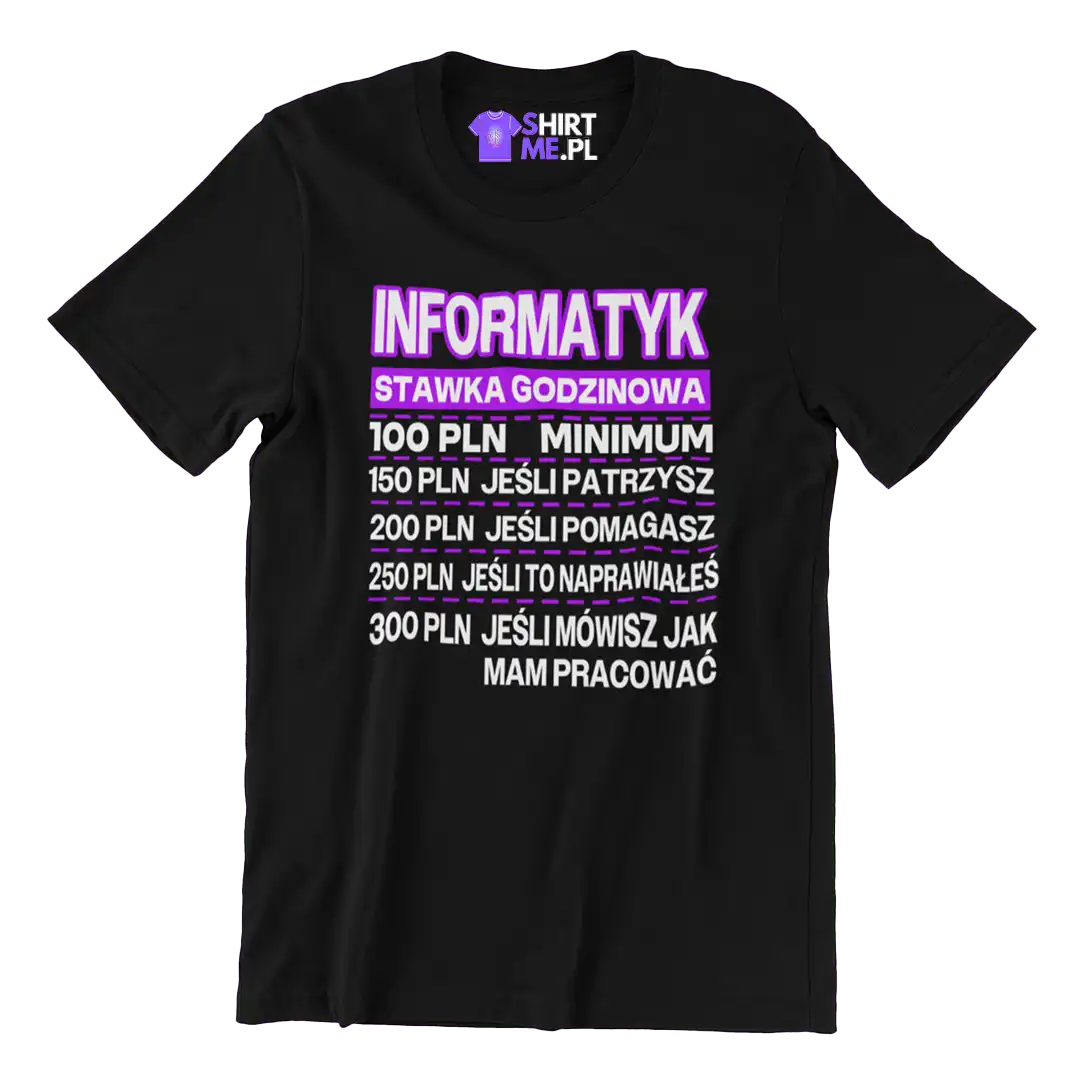 Koszulka informatyk stawka godzinowa