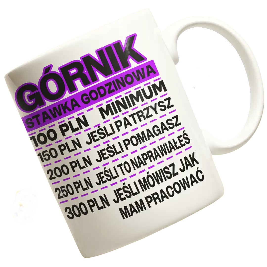 Kubek górnik stawka godzinowa