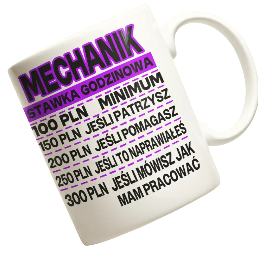 KUBEK dla mechanika stawka godzinowa