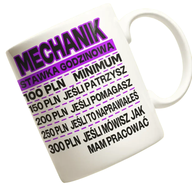 KUBEK dla mechanika stawka godzinowa