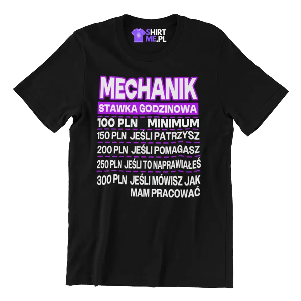 Koszulka mechanik stawka godzinowa