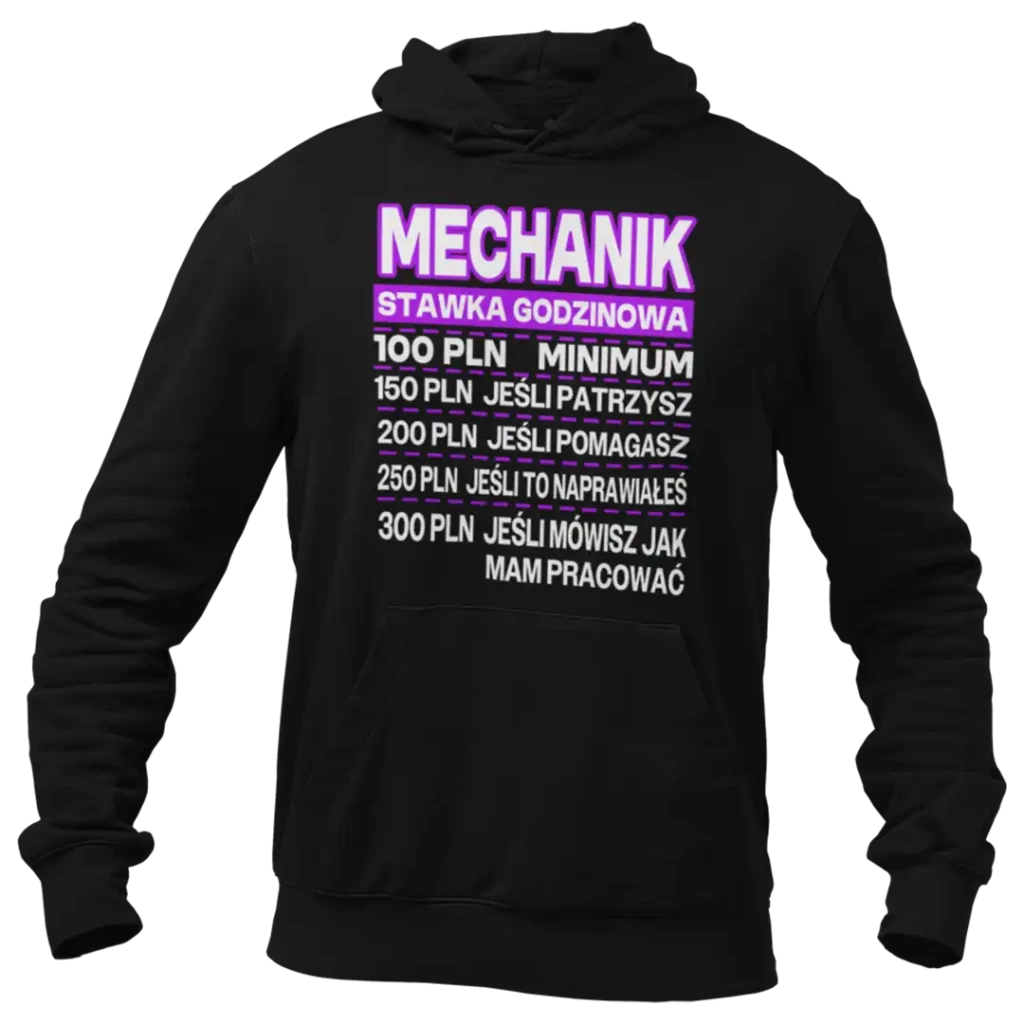 Bluza dla mechanika stawka godzinowa