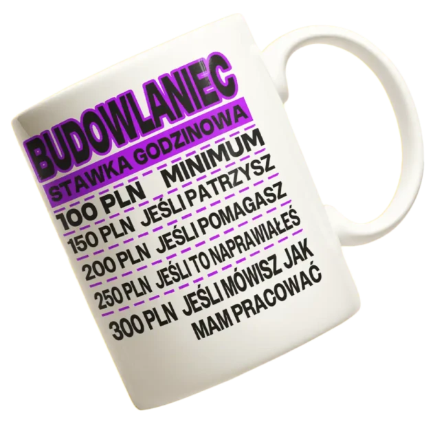 Kubek budowlaniec stawka godzinowa