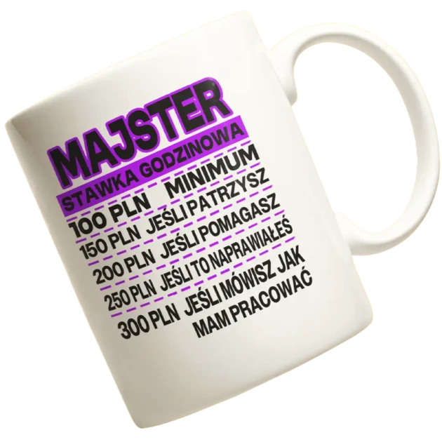 Kubek majster stawka godzinowa