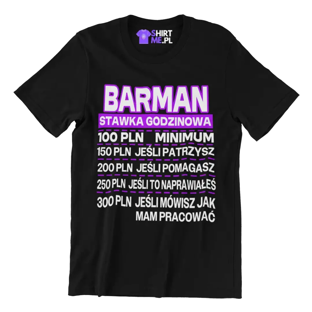KOSZULKA dla barmana cennik usług