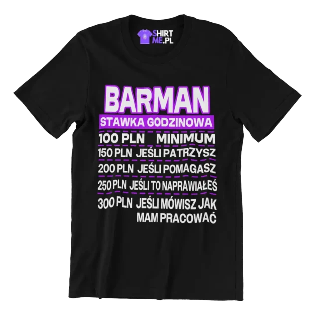 KOSZULKA dla barmana cennik usług