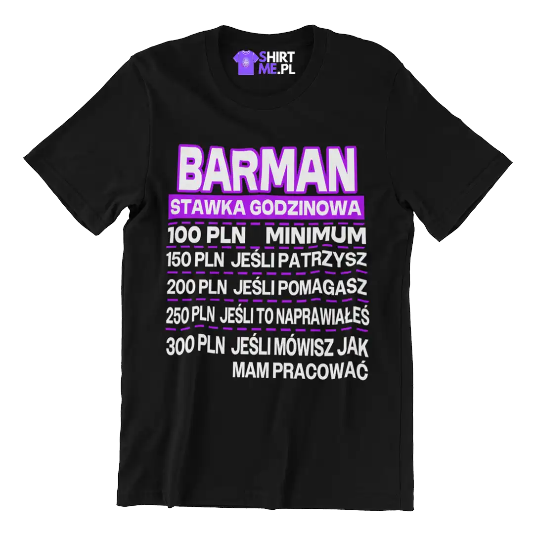 KOSZULKA dla barmana cennik usług