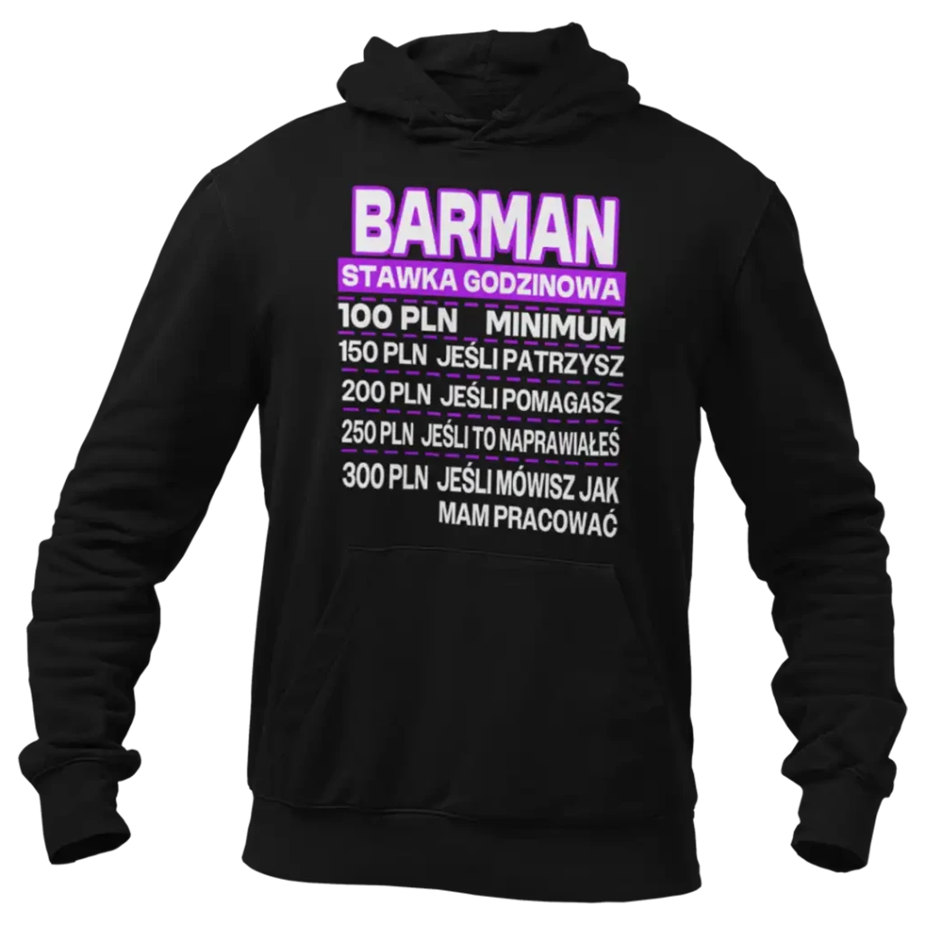 Bluza dla barmana cennik usług