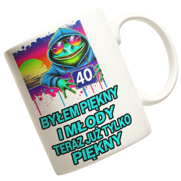 Kubek na 40 urodziny -byłem piękny i młody