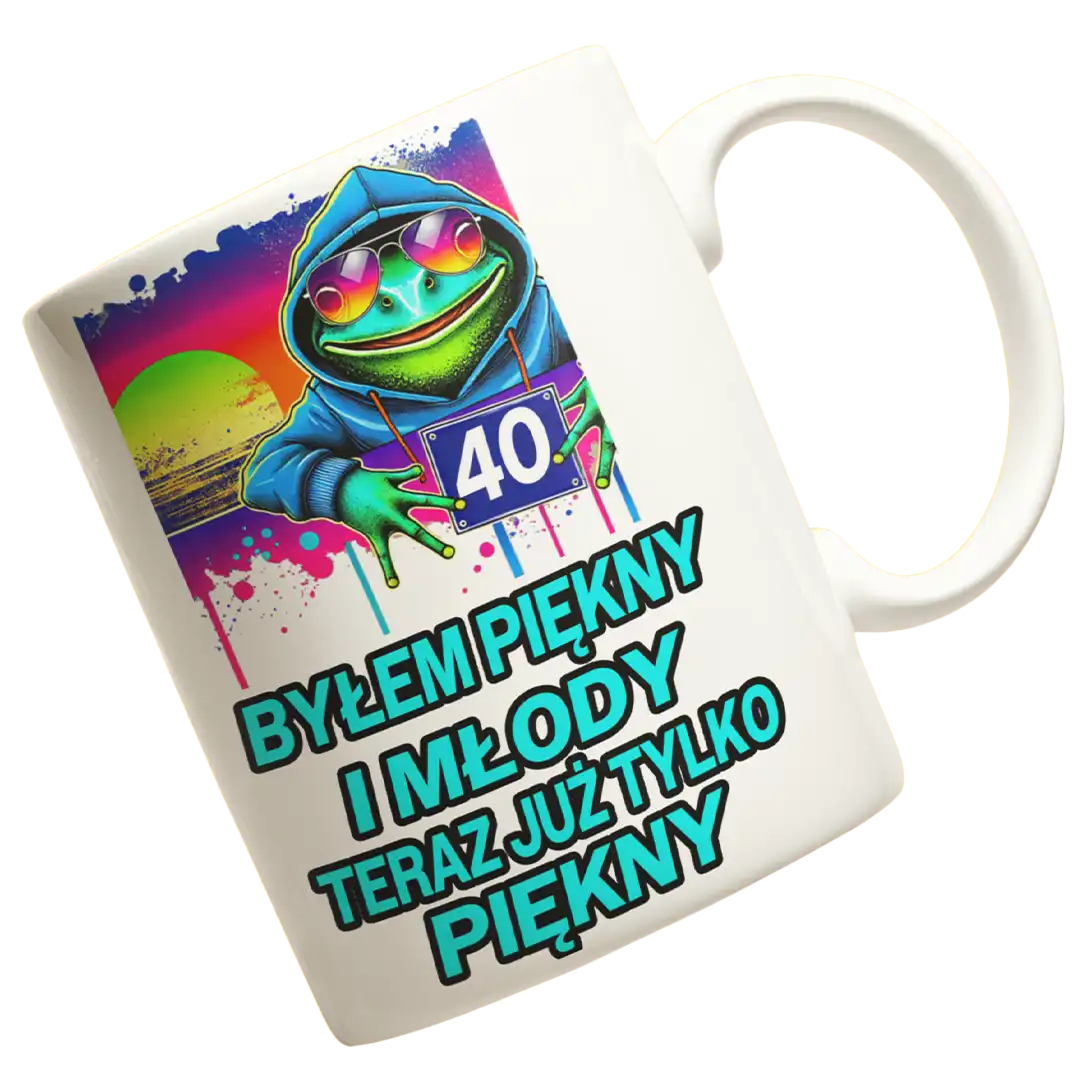 Kubek na 40 urodziny -byłem piękny i młody