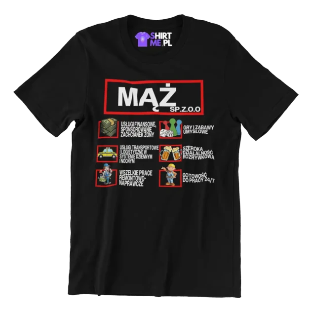 Koszulka dla męża -mąż sp.z.o.o