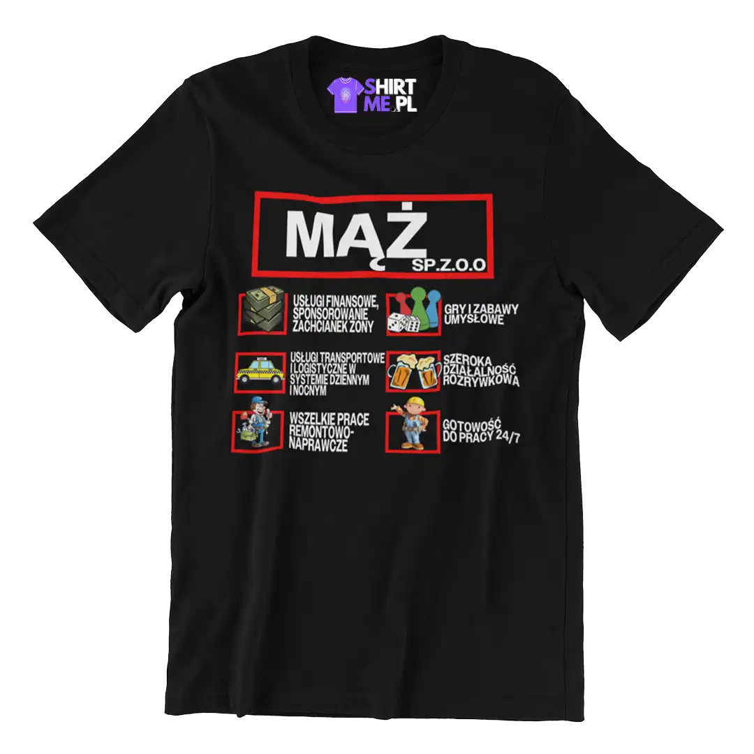 Koszulka dla męża -mąż sp.z.o.o