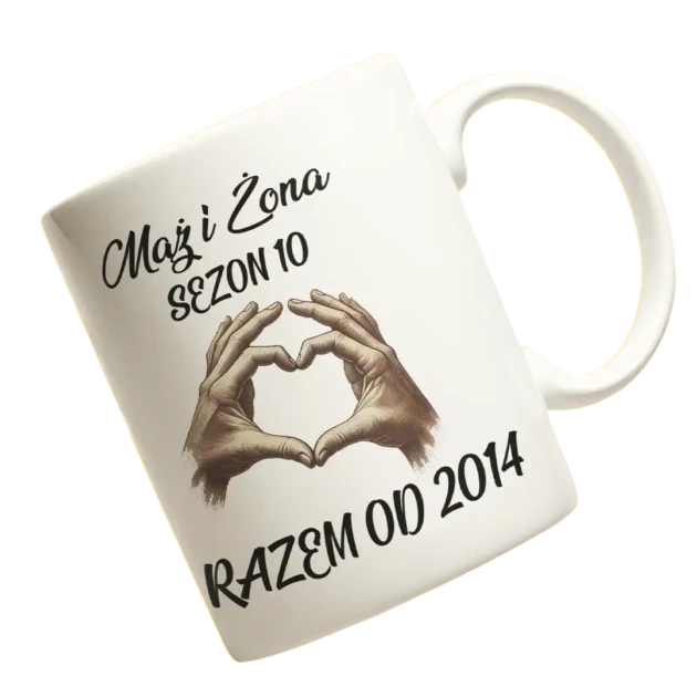 Kubek Elegancka bluza dla męża i żony idealna bluza jako prezent na rocznicę ślubu. Dodaj dowolny rok oraz sezon w miejscu " razem od "