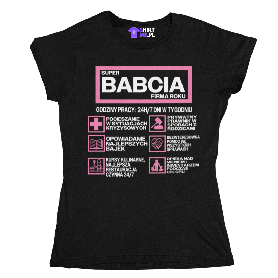 Koszulka super babcia firma roku