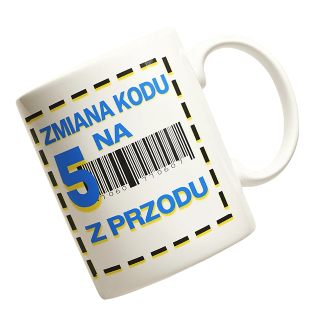 Kubek na 50 urodziny -zmiana kodu na 5 z przodu