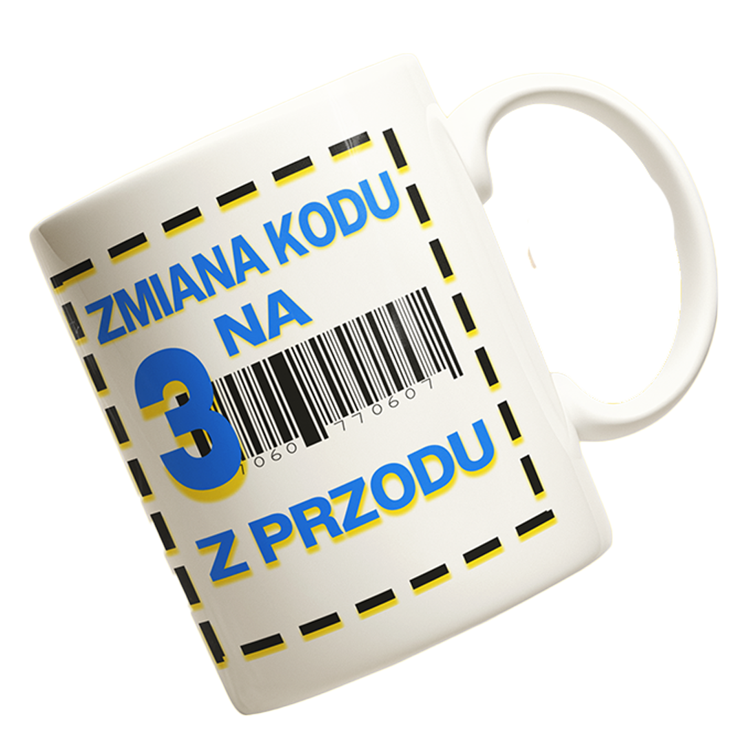 Kubek na 30 urodziny -zmiana kodu na 3 z przodu