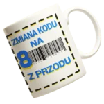 Kubek na 80 urodziny- zmiana kodu na 8 z przodu