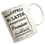 kubek na 80 urodziny
