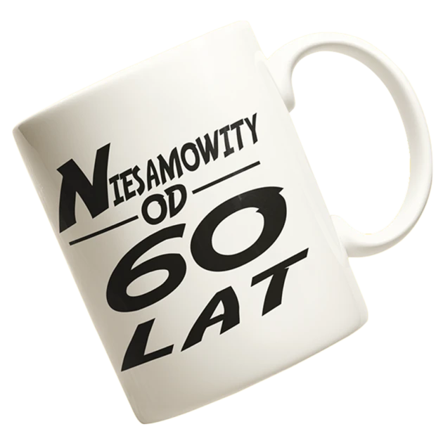 kubek na 60 urodziny - niesamowity od 60 lat