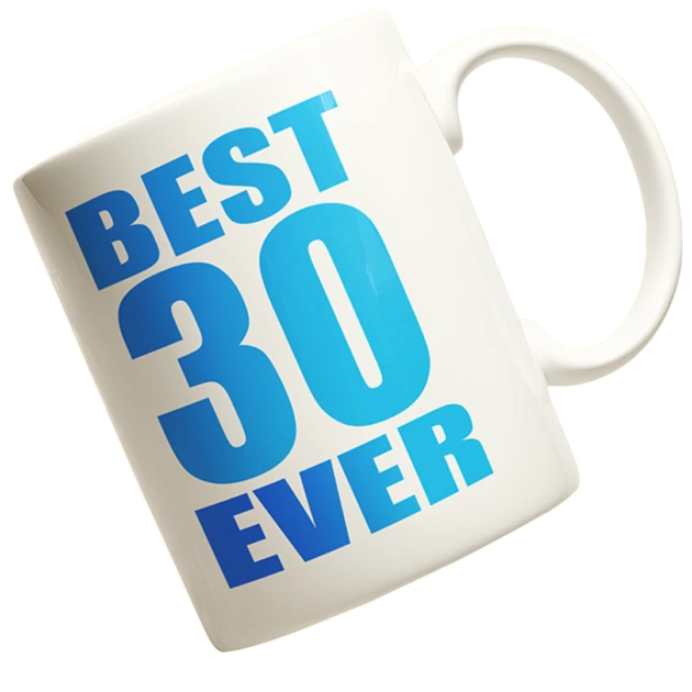 Kubek na 30 urodziny - best 30 ever